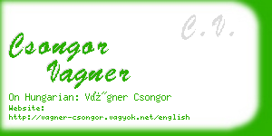 csongor vagner business card